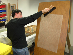 Drying sheets on a flat surface